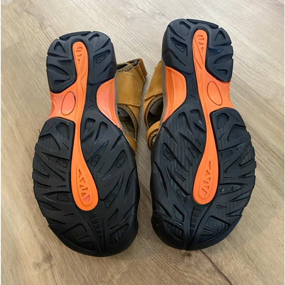 NEW Men’s Outdoor Leather Closed Toe Sport Sandals